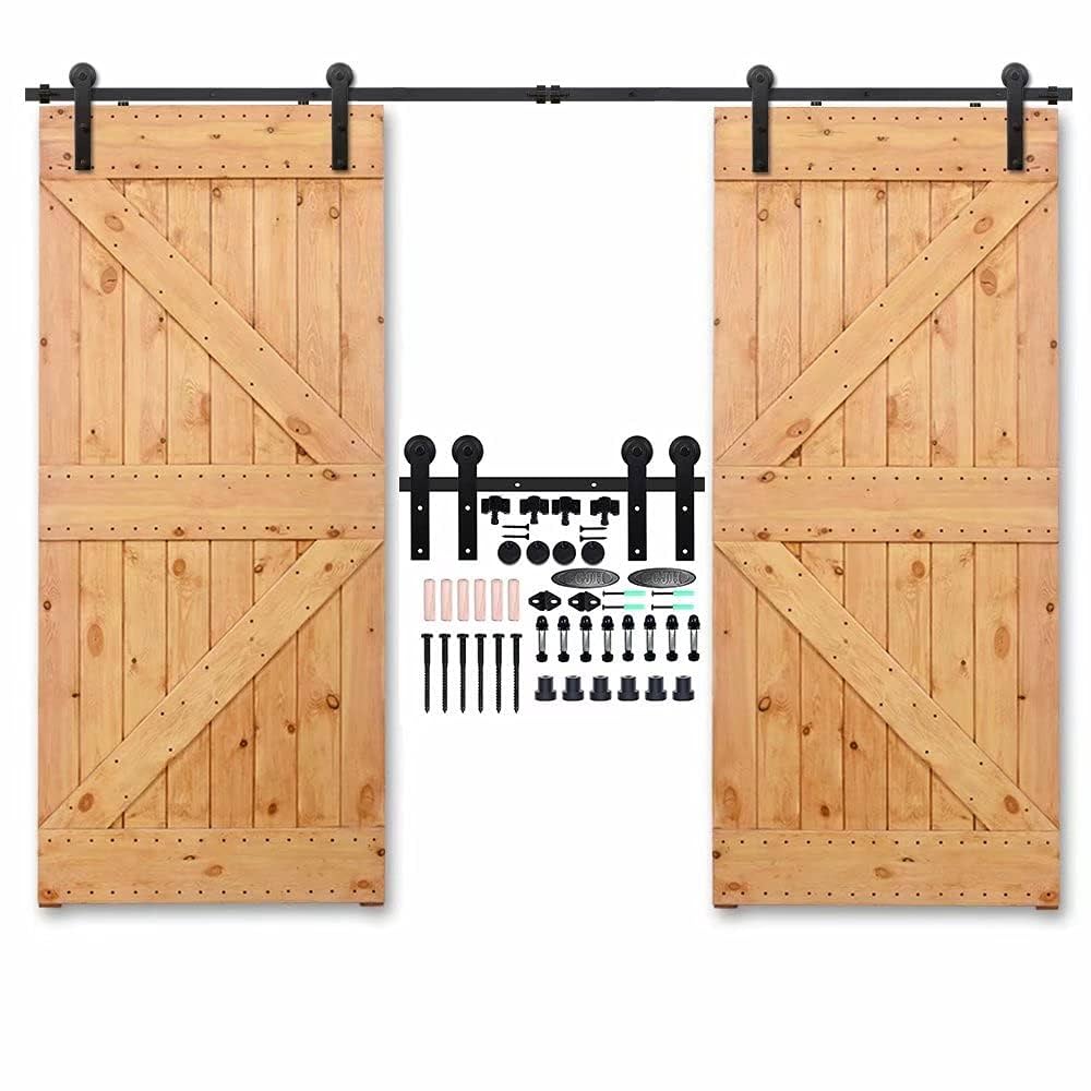 Amazon | 4ft/1.22m 吊り引き戸レール 引き扉 引き違いドア 収納